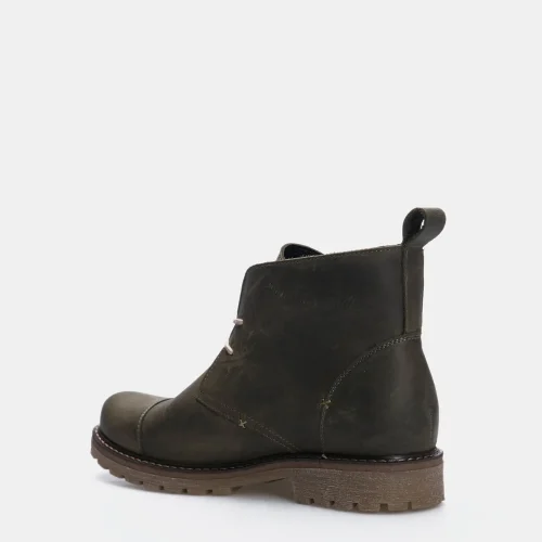 Women’s Green Aged Leather Desert Boots