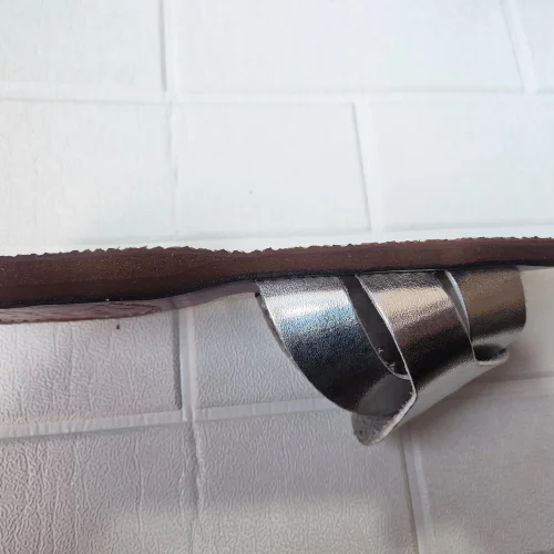 Women’s Silver-tone Moroccan Leather Slip-on Flats