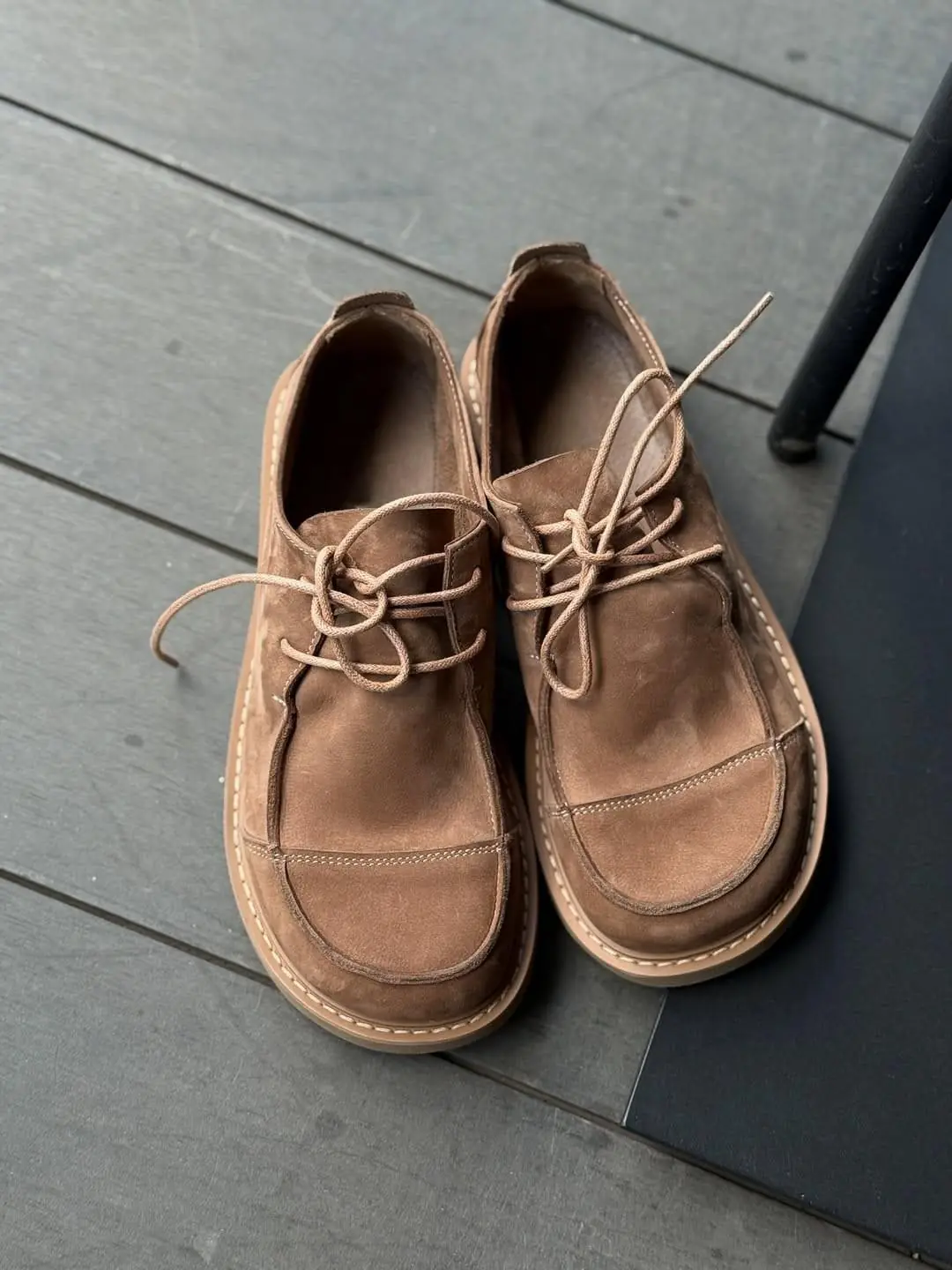 Handmade Women S Suede Loafers Wide Toe Box