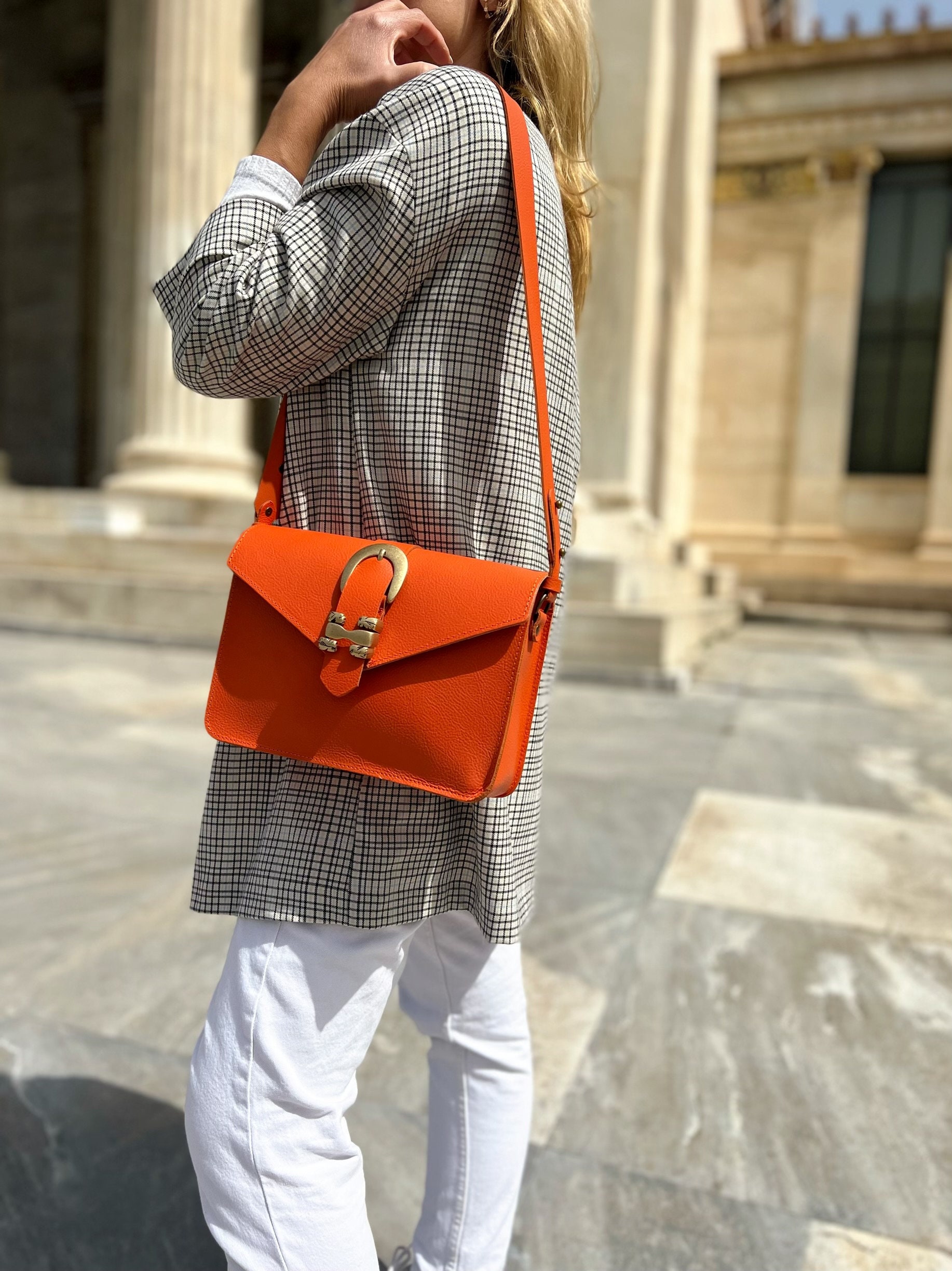 Women Leather Shoulder Bag Crossbody Purse Full Grain